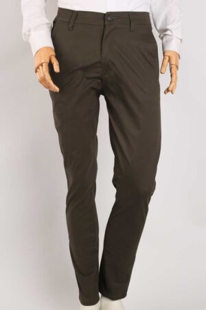 Smart Fit Olive Green Gabardine Pants