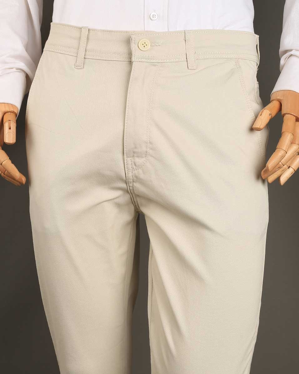 Smart Fit Beige Gabardine Pants - Image 2