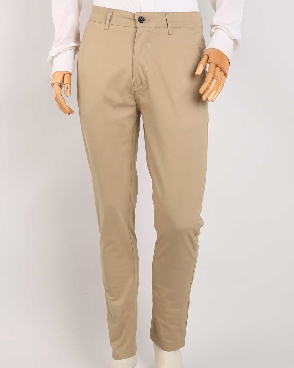 Smart Fit Beige Gabardine Pants