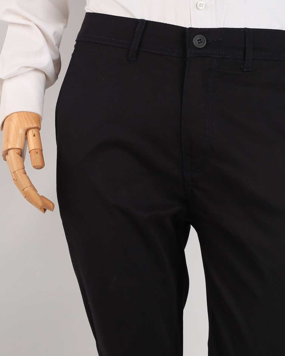 Smart Fit Navy Blue Gabardine Pants - Image 3
