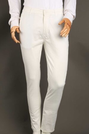 Smart Fit White Gabardine Pants