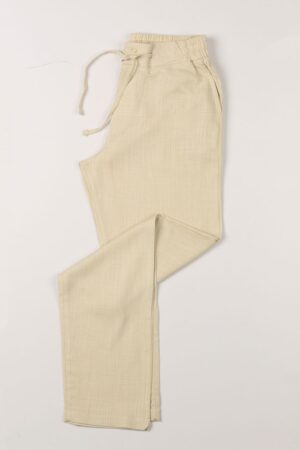 Linen Viscose Beige Sweet Pants
