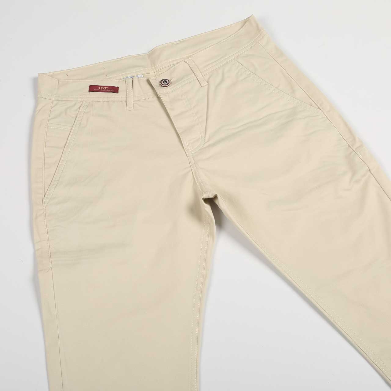 Smart Fit beige Gabardine Pants - Image 2